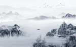 现代中国风新山水 tif分层