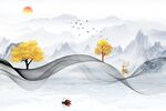 新中式背景墙