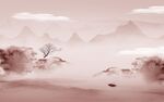 高雅新款山水墙画 tif分层