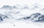 中国风新款山水墙画 tif分层