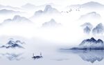 高端 新款山水墙画 tif分层