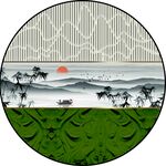 新中式圆形装饰画