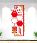 竖版党史学习教育文化墙