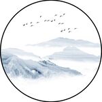 新中式圆形装饰画
