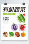 有机蔬菜新鲜配送活动海报