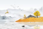 新中式背景墙