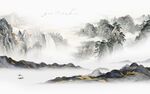 新中式别墅电视山水 TIF分层