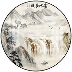 圆形山水画