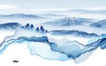 中国风电视别墅山水 TIF分层