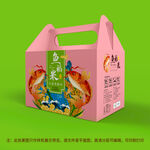 鱼稻米粉色包装盒