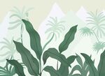 手绘绿色植物