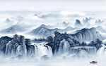 中国风高端山水新画 TIF分层