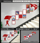 党员风采楼梯文化墙