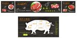 猪肉分割图黑鲜肉猪肉墙画