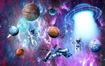 宇宙星球背景墙