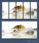 水墨新中式山水画 