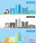 保定地标建筑剪影