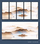 新中式水墨山水装饰画