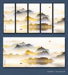 现代工艺山水画 