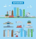 福州地标建筑剪影