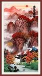 靠山风水画