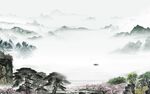 中国风背景意境山水 TIF分层