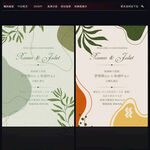 莫兰迪手绘婚礼生日迎宾海报水牌