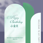 绿色生日背景