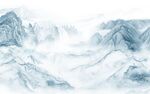 高清 新款山水墙画 tif分层
