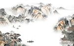 新款高端背景山水 TIF分层