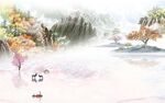 简约 客厅新款山水 tif分层