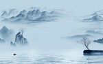 高档 意境客厅山水 TIF分层