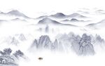 高档 简约背景山水 TIF分层