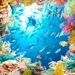 梦幻海底天顶壁画
