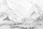 雅士白新中式山水背景墙