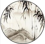 圆形山水画