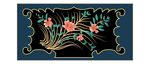 中式古典折枝花绘背景图矢量图