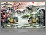 巨幅山水画