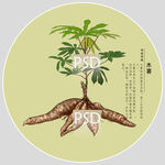 木薯包装手绘装饰画