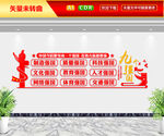 九个强国文化墙