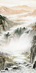 国画 墙画玄关山水 TIF分层