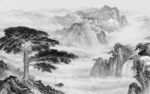 高端灰色高清山水 tif分层