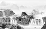 高档 意境山水墙画 TIF分层