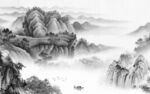 中国风客厅爆款山水 tif分层