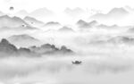 新款客厅画山水图 tif分层