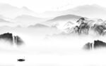 高清 风景灰色山水 TIF分层