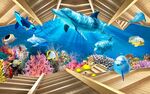 海底世界艺术背景墙