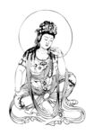 矢量观音佛教