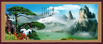 迎客松风景画