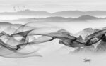 线条大气现代山水 tif分层